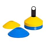 8LevelUp Trainingsdiscs 40er Set (20 gelbe und 20 blaue Hütchen - flexibel, sicher und robust) für Fußball, Reitsport, Hundetraining, Pferdetraining, Agility Training für Hunde